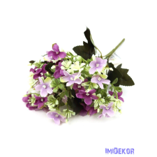  Kisvirágos selyem csokor 29cm - Lila dekorációs kellék