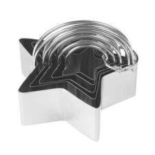  Kiszúró forma csillag 5db-os fém W00664 konyhai eszköz