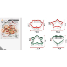  KISZÚRÓSZETT 4DB-OS MAX: 7,5X8X2,5CM sütés és főzés