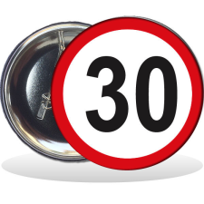 Kitűző, Behajtani tilos 30. születésnapra, 58 mm ajándéktárgy