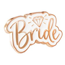 Kitűző "Bride" , rose gold ajándéktárgy