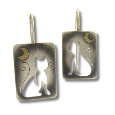  Kivágott cicás fülbevaló fülbevaló