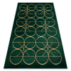  Kizárólagos EMERALD szőnyeg 1010 glamour, elegáns körökben üveg zöld / arany 200x290 cm
