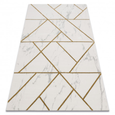  Kizárólagos EMERALD szőnyeg 1012 glamour, elegáns geometriai, márvány krém / arany 140x190 cm lakástextília