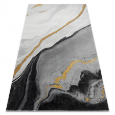 Kizárólagos EMERALD szőnyeg 1017 glamour, elegáns márvány fekete / arany 80x150 cm lakástextília