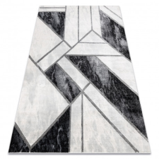 Kizárólagos EMERALD szőnyeg 81953 glamour, elegáns márvány, geometriai fekete / ezüst 240x330 cm lakástextília