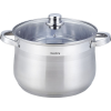 Klausberg Fazék 7L, Ø22 cm- Rozsdamentes Acél, Edzett Üveg Fedő KB-7162 (KB-7162)