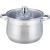 Klausberg lábos 7L, Ø22 cm- rozsdamentes acél, edzett üveg fedő (KB-7162)