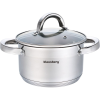 Klausberg Premium Lábos 1,8L, Ø16 cm- Rozsdamentes Acél, Edzett Üveg Fedő KB-7122 (KB-7122)