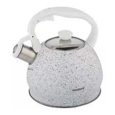 Klausberg teáskanna, sípszóval, fehér gránit mintás, 2.0L (KB-7319) tea