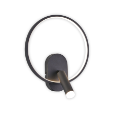 KLAUSEN Altheia AP1 fekete LED falikar (KL141022) LED 1 izzós IP20 világítás