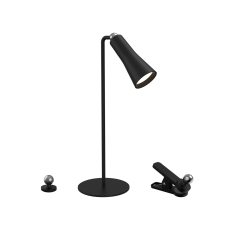 KLAUSEN Bright fekete LED asztali/csiptetős/fali lámpa (KL148017) LED 1 izzós IP20 világítás