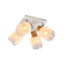 KLAUSEN Gentle PL4 fehér-natúr mennyezeti lámpa (KL164005) E27 4 izzós IP20 világítás