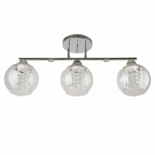 KLAUSEN Mennyezeti lámpa Lara Kara, ezüst + átlátszó világítás