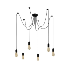 KLAUSEN Rope SP6 fekete függesztett lámpa (KL116001) E27 6 izzós IP20 világítás