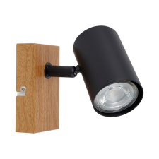 KLAUSEN Zinnia AP1 fekete-natúr fali spotlámpa (KL161020) GU10 1 izzós IP20 világítás