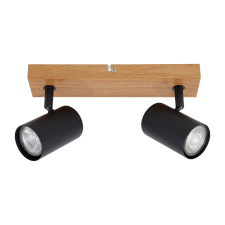 KLAUSEN Zinnia AP2 fekete-natúr mennyezeti spotlámpa (KL162020) GU10 2 izzós IP20 világítás