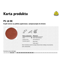 Klingspor Csiszolókorong KLINGSPOR PS18EK S0 fi.125 gr.220 (270577) barkácsgép tartozék
