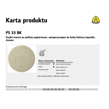 Klingspor Csiszolókorong Ps33bk 225 gr.180 45366 50 db (214629) barkácsgép tartozék