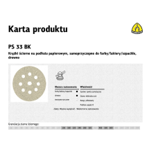 Klingspor Ps33bk Csiszolótárcsa Bore 38 225 gr.220 50 db (293648) barkácsgép tartozék