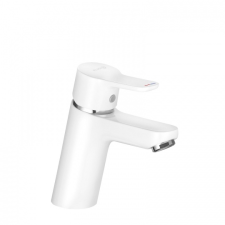 Kludi Pure&Easy mosdó csaptelep fehér/króm leeresztőszelep nélkül 370289165 fürdőkellék