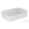 Kludi RESA S 60x40 cm-es pultra ültethető mosdó, csaplyuk és túlfolyó nélkül, matt fehér 58CW4053