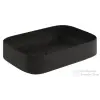 Kludi RESA S 60x40 cm-es pultra ültethető mosdó, csaplyuk és túlfolyó nélkül, matt fekete 58CW4039