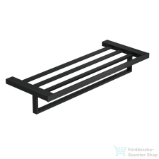 Kludi VELA C törölközőtartó polccal, matt fekete 3198939 fürdőszoba kiegészítő
