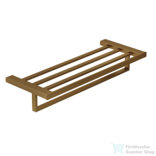 Kludi VELA C törölközőtartó polccal, szálcsiszolt bronz 31989N1 fürdőszoba kiegészítő