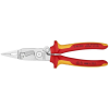 Knipex 13 96 200 SB Elektromos szerelőfogó krómozott VDE 200 mm