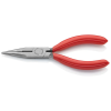 Knipex 25 01 140 SB Fél-kerek csőrű fogó vágóéllel (Rádiófogó) feketére foszfátozott 140 mm