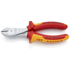 Knipex 74 06 160 SB Erő-kímélő oldalcsípőfogó krómozott VDE 160 mm fogó