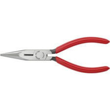 Knipex Fél-kerek csőrű fogó vágóéllel (Rádiófogó) 160 mm, hegyes, lapos pofa, Knipex 25 01 160 (25 01 160) fogó
