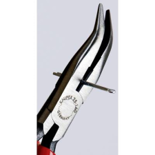 Knipex Fél-kerek csőrű fogó vágóéllel (Rádiófogó) 160 mm, hegyes, lapos pofa, Knipex 25 21 160 (25 21 160) fogó