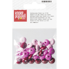 Knorr Prandell ovális 33 darabos pink fa gyöngy csomag kreatív és készségfejlesztő
