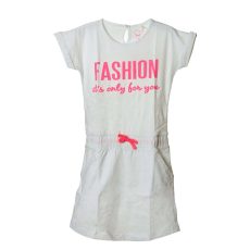 Knot So Bad Lányka Nyári Ruha - Pamut - Fehér - FASHION Felirattal
