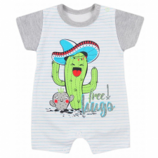 KOALA Baba nyári napozó Koala Cactus Summer szürke (Méret: 68) rugdalózó
