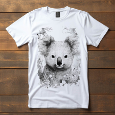  Koala póló (Férfi)(Fekete-fehér) férfi póló