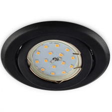 Kobi Halogén süllyesztett világítótest GU10 MR16 OH15 kerek mozgatható matt fekete Kobi világítás