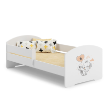 Kobi LUK gyermekágy 160x80 korlátokkal - Baby elefánt gyermekágy