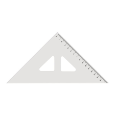 KOH-I-NOOR 45 °-os műanyag háromszög vonalzó vonalzó