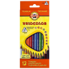 KOH-I-NOOR Színes ceruza KOH-I-NOOR 3132 Tricolor háromszögletű 12 db/készlet
