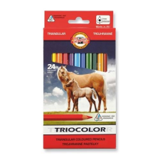 KOH-I-NOOR Színesceruza KOHI-I-NOOR 3144 24-es készlet tricolor lovak vastag háromszögletű színes ceruza