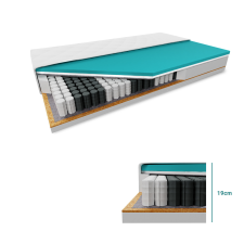 Kókuszmatrac COCO MAXI 20 cm 90 x 200 cm Matracvédő: Matracvédő nélkül ágy és ágykellék