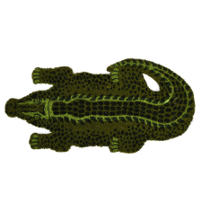 Kókuszrost lábtörlő, krokodil formájú, 77 x 37 cm lakástextília