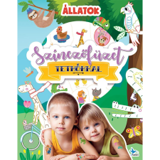 Kolibri Gyerekkönyvkiadó Kft. Színezőfüzet tetkókkal - Állatok (BK24-213524) kreatív és készségfejlesztő