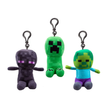 Kolibri Játék Minecraft plüss kulcstartó 13 cm figurával, 3 féle játékfigura