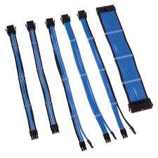 Kolink Core Adept tápkábel hosszabbító szett - Kék kábel és adapter