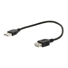 Kolink USB 2.0 hosszabbító kábel 0,3m Black (68622) kábel és adapter