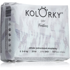Kolorky Day Feathers eldobható ÖKO pelenkák S méret 3-6 Kg 25 db pelenka